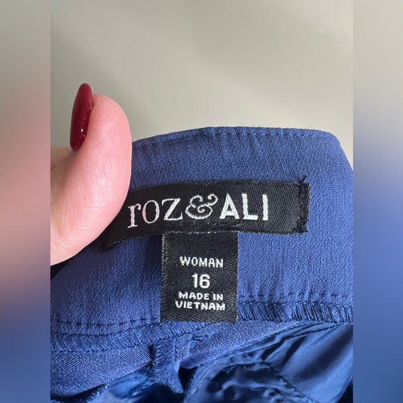 Roz & Ali navy blue dress pants size 16 - Picture 5 of 12